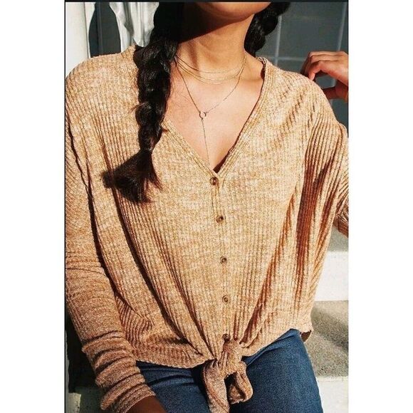 Urban Outfitters Tops - UO Out From Under Jojo Thermal Oversized Cardigan Top Size L
